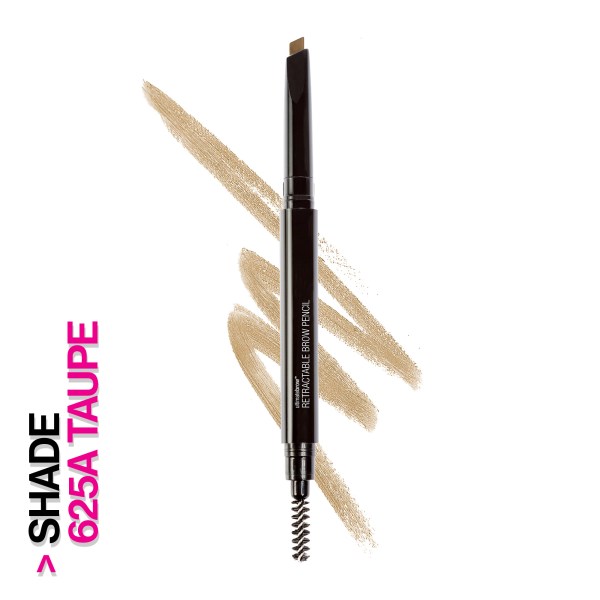 Wet n wild | Ultimate Brow Retractable-Taupe | Product front facing cap off, with product swatch